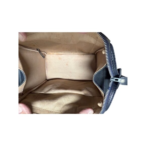 Christian Dior Trotter Canvas Shoulder Bag Black Vintage Authentic - Picture 9 of 11